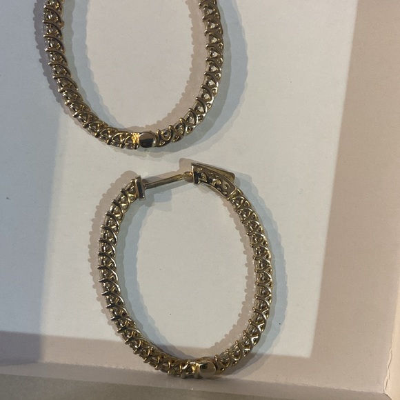 Sterling /CZ Hoops - Picture 7 of 7